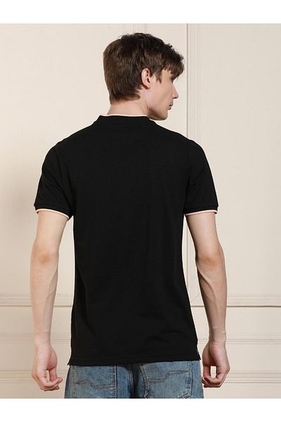 Dennis Lingo By Styli Solid Mandarin Neck T-Shirt