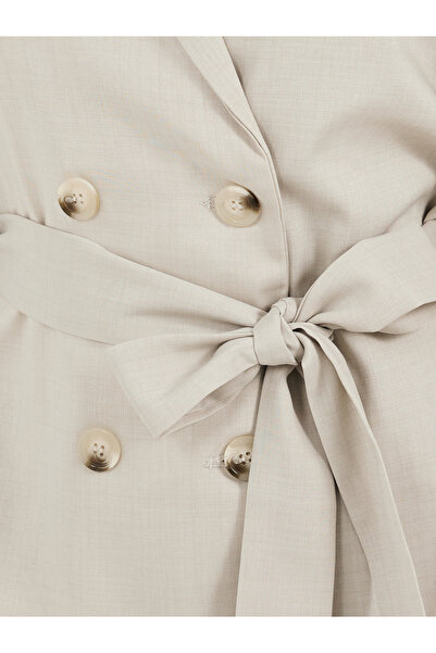 Causey By Styli Long Sleeve Double-Breasted Blazer Jacket with Wide Leg Pants Co-Ords