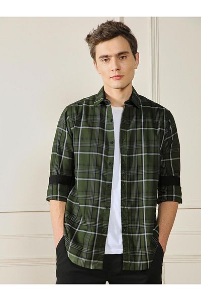 Dennis Lingo By Styli Checked Long Sleeves Casual Shirt