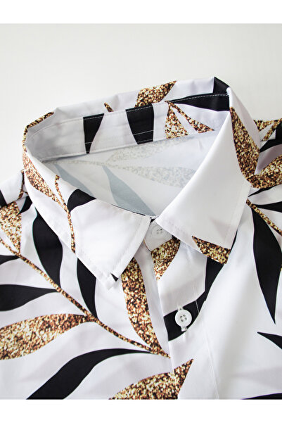 Take Two By Styli Graphic Print Long Sleeve Button Up Shirt