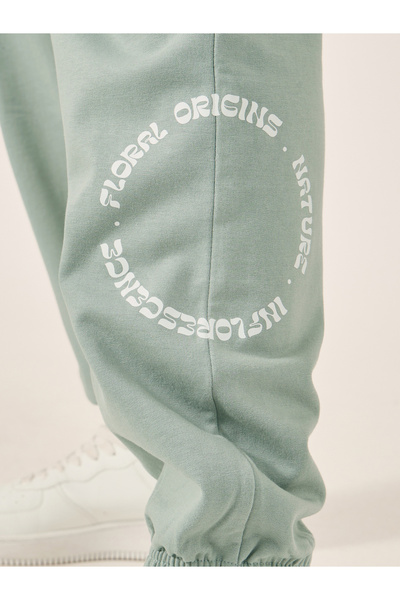 Styli Placement Print Fleece Oversized Joggers