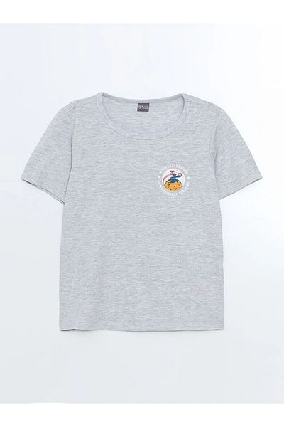 LC Waikiki Lcw Eco Gray Bicycle Collar Boys T-Shirt and Shorts