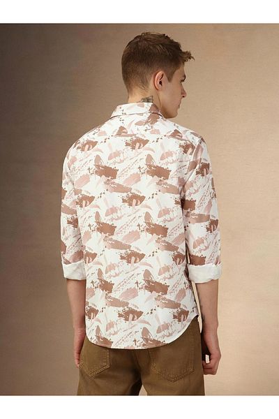Dennis Lingo By Styli Abstract Printed Button-Down Shirt