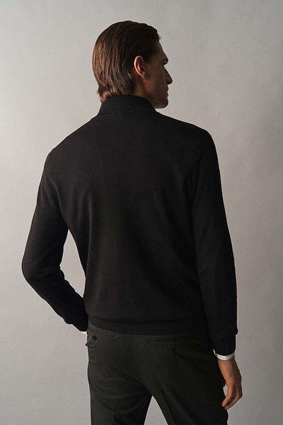 H&M Slim Fit Zip-top Merino Wool Jumper