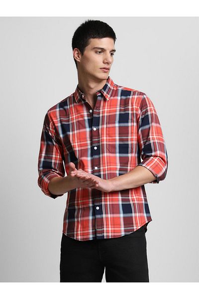 Dennis Lingo By Styli Checked Long Sleeves Casual Shirt