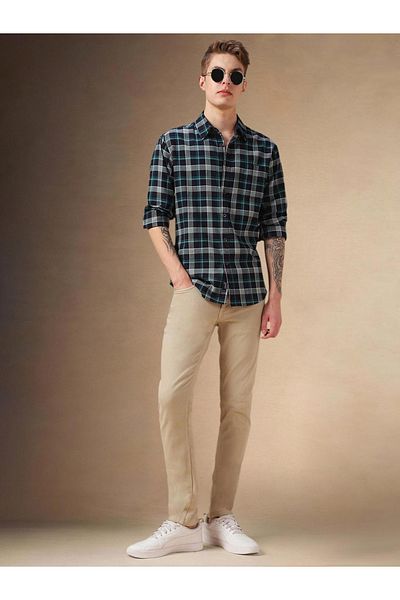 Dennis Lingo By Styli Checked Long Sleeves Casual Shirt