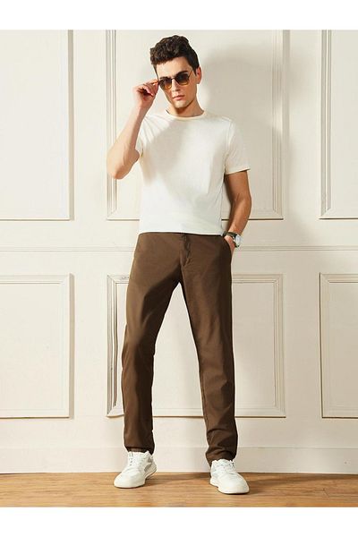 Dennis Lingo By Styli Slim Fit Mid-Rise Cotton Chinos
