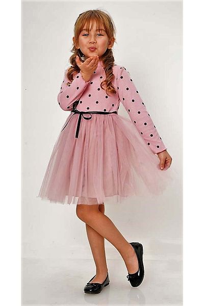 Mnk Baby&Kids Girl's Polka Dot Tutu Daily Dress Mnk0416 Dark Pink