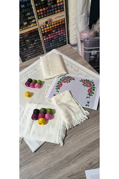 MODATU Bohça takımı işleme seti / düşlerim moru modeli