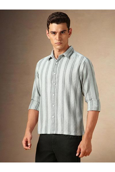Dennis Lingo By Styli Striped Button Down Casual Shirt