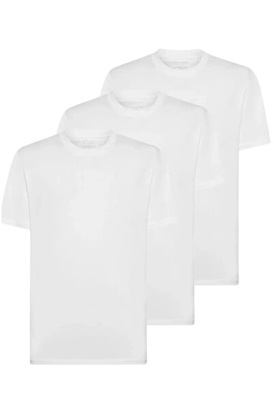 awix 3 Pcs Men's Cotton Lycra Crew Neck Basic Combed Cotton t Shirt