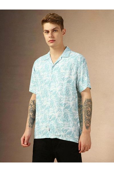 Dennis Lingo By Styli Floral Printed Button-Down Collar Shirt