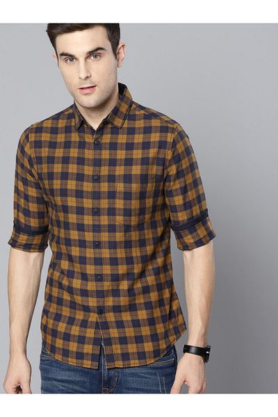 Dennis Lingo By Styli Checked Button-Down Collar Casual Shirt