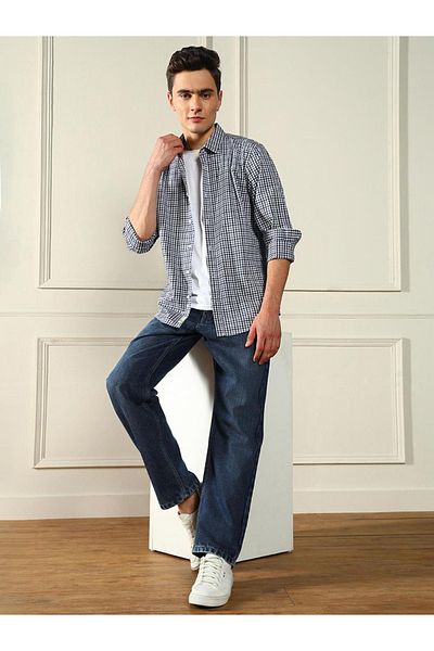 Dennis Lingo By Styli Checked Long Sleeves Casual Shirt