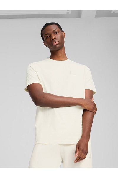 Puma Solid Regular Fit T-Shirt with Patch Detail
