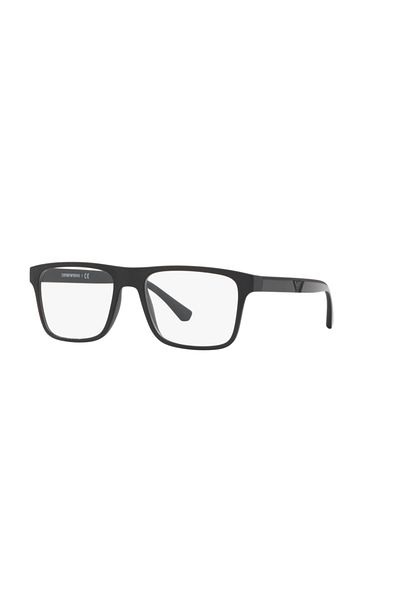 Emporio Armani Man Rectangle Sunglasses- Ea 4115 - Lense Size:54mm - Matte Black