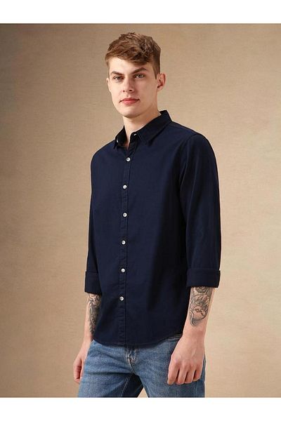 Dennis Lingo By Styli Solid Long Sleeves Casual Shirt