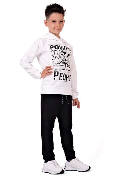 Minikadam Παιδική φόρμα εκρού - Power Printed, Hoodie, MNK0616