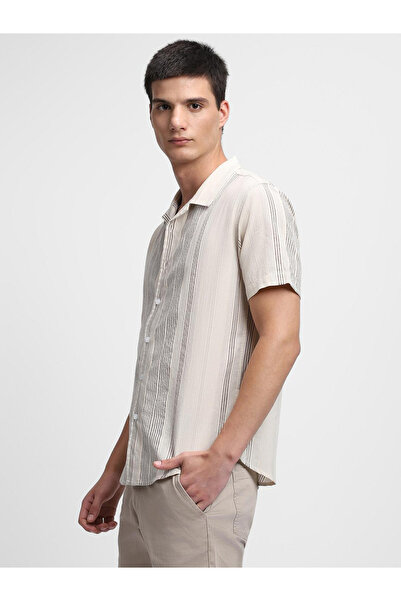 Dennis Lingo By Styli Striped Short Sleeves Button-Down Shirt