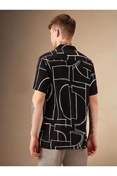 Dennis Lingo By Styli Abstract Print Button-Down Collar Casual Shirt