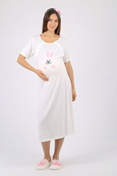 lohusahamile Νυχτικό εγκυμοσύνης με κοντό μανίκι και εύκολο θηλασμό