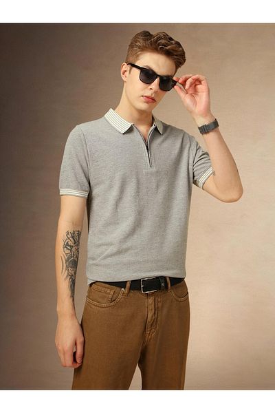 Dennis Lingo By Styli Solid Regular Fit Polo T-Shirt