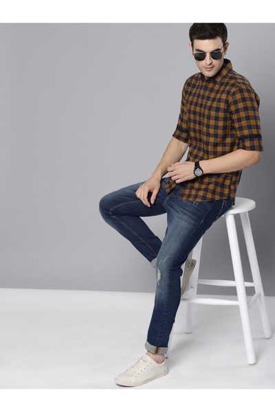 Dennis Lingo By Styli Checked Button-Down Collar Casual Shirt