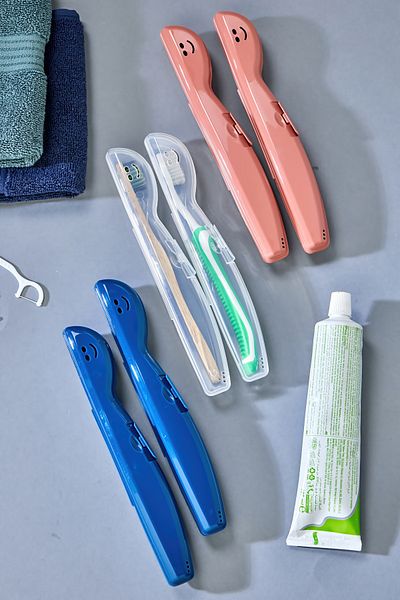 Pazarika 6Pcs Travel Type Toothbrush Container, Hygienic Storage Box