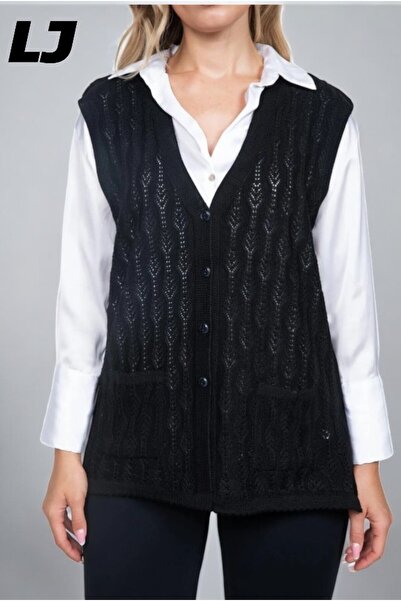 LAJESTE Дамски пуловер с копчета за жени на средна възраст и по-възрастни, тъ...