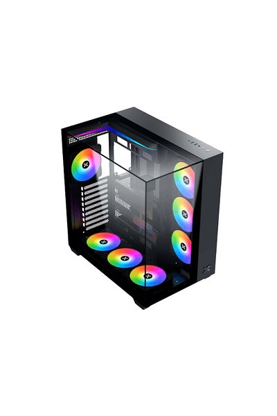 Xigmatek Aqua V Arctic Black, ATX, U3x2+Type C, 3PCS TG, 6PCS Z22A Arctic Reverse