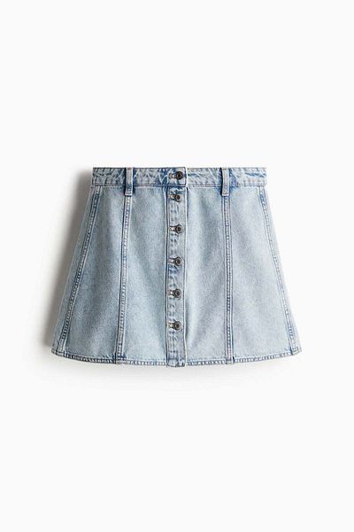 H&M A-line Denim Mini Skirt