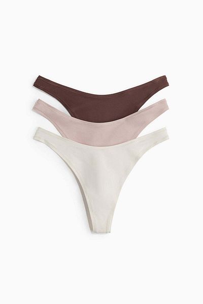 H&M 3-pack microfibre thong briefs