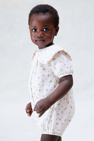 H&M Cotton muslin romper suit