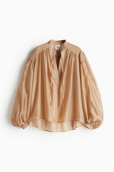 H&M Balloon-sleeved blouse