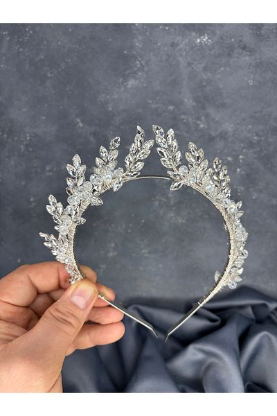 Hayalperest boncuk Venus Leaf Design Bridal Henna Crown Hair Accessory