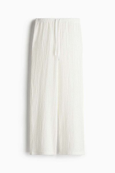 H&M Crinkled drawstring trousers