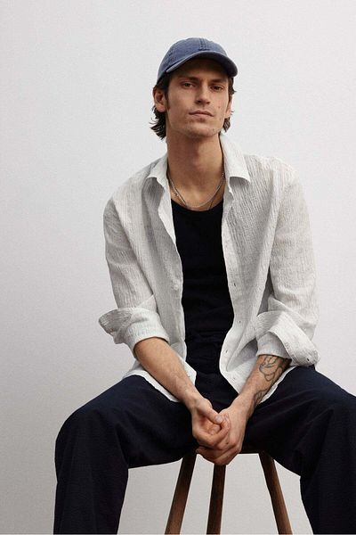 H&M Loose Fit Textured shirt