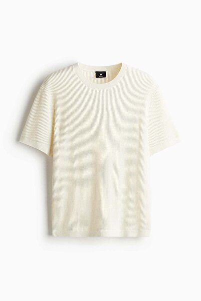 H&M Regular Fit Rib-knit T-shirt