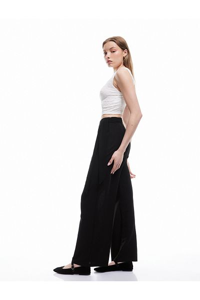 Koton Linen Blend Trousers with Tied Detail