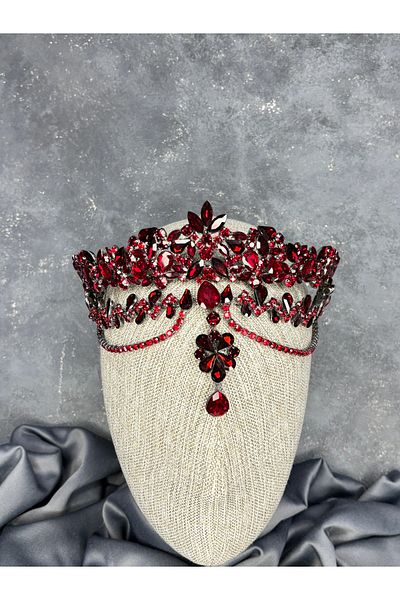 Hayalperest boncuk Dali Fascia Dangle Bridal Henna Crown Hair Accessory