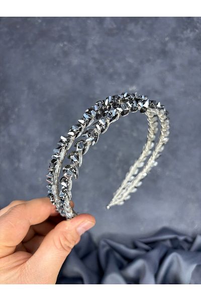 Hayalperest boncuk Double Row Stone Lea Bridal Hair Accessory Bridal Henna Crown