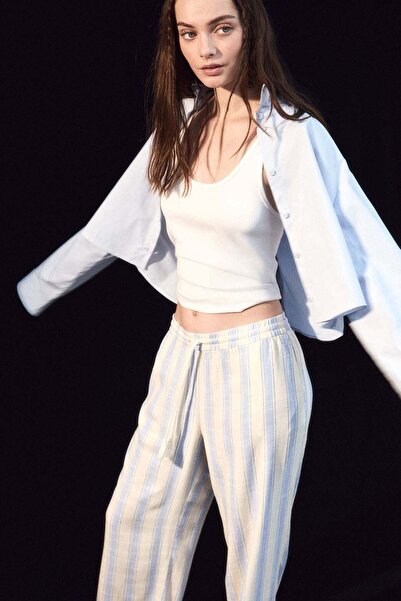 H&M Straight drawstring trousers