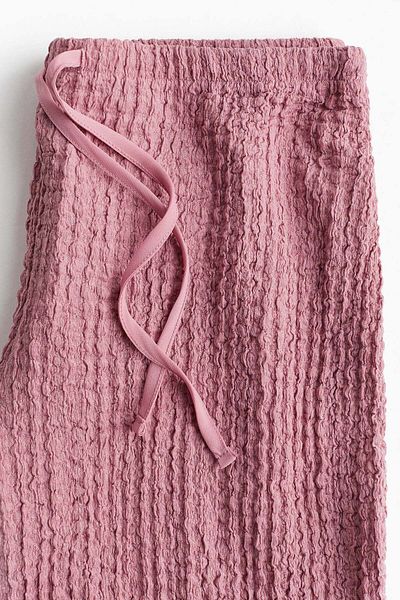 H&M Crinkled drawstring trousers