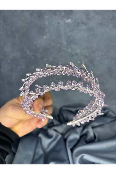 Hayalperest boncuk Sare Model Double Row Bridal Henna Crown Hair Accessory