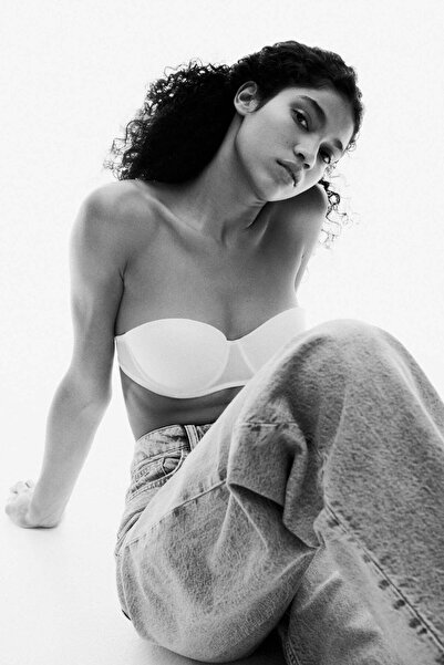 H&M Padded microfibre balconette bra