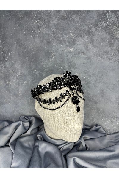Hayalperest boncuk Dali Fascia Dangle Bridal Henna Crown Hair Accessory