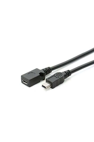 Generic Mini USB Male To Micro Female Cable Black