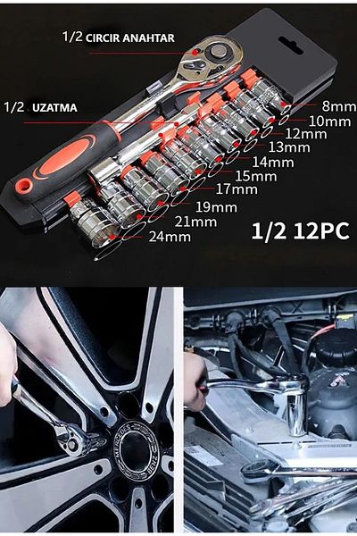 RAXTOR 12 Piece Socket Set Ratchet Set with Stand Quality Socket Set Wrench Set Wrench Set