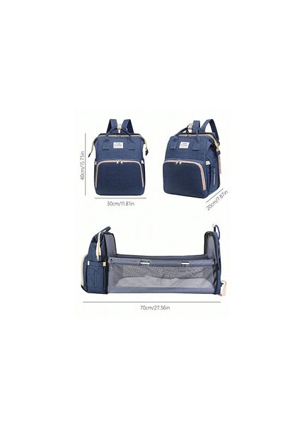 SUNSHINE Diaper Bag Backpack with Travel Bed,Foldable Baby Bed for Toddlers,3 in 1 Diaper Changing Bag