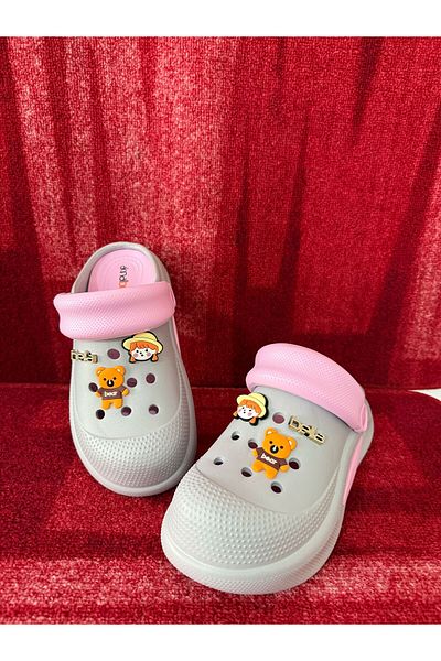 Akınal Bella Pink Orthopedic Slippers - Closed Sober and Braided Figure